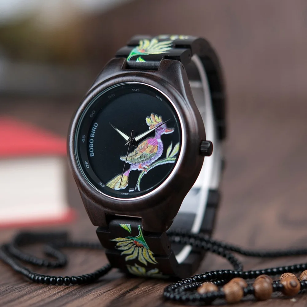 Бобо птица LP06 оригинальный Saat с цветами модные Дизайн кварц Reloj Hombre Прохладный