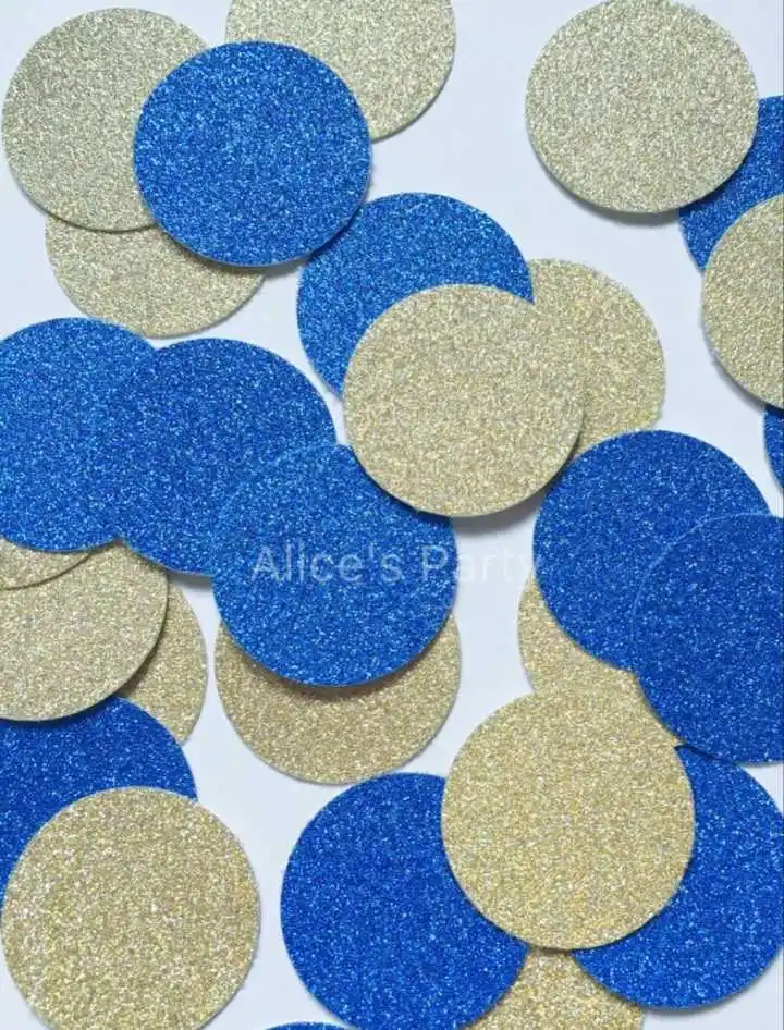 Handmade 400pcs per lot Royal Blue Gold Confetti Baby Shower Decor Wedding Bride Favors table scatter setting | Дом и сад