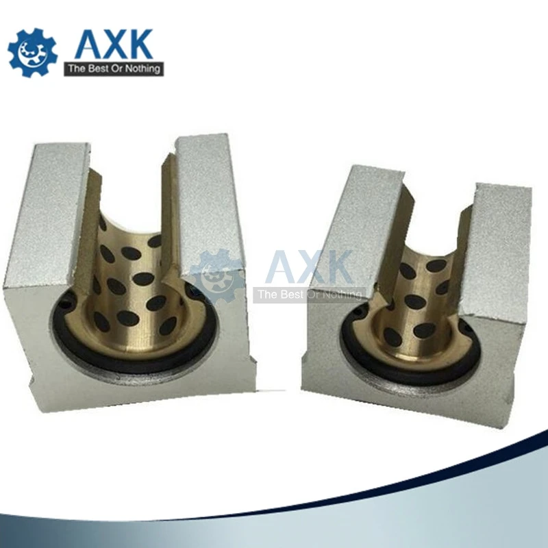 AXK SBR12 16 20 25 30 35 40 50UU (1 шт.) графитовая медная втулка безмасляный медный подшипник