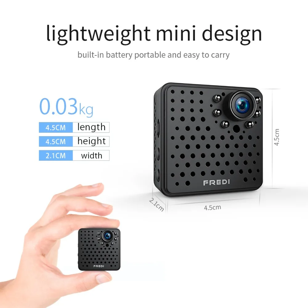 FREDI мини IP Камера 1080 P Инфракрасный Ночное Видение безопасности Камеры Скрытого