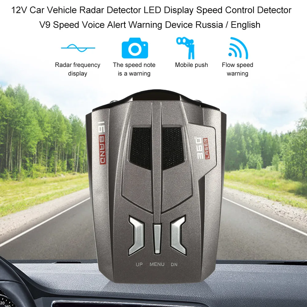 Автомобильный радар детектор 12 В со светодиодным дисплеем|vehicle radar detector|radar detectorcar
