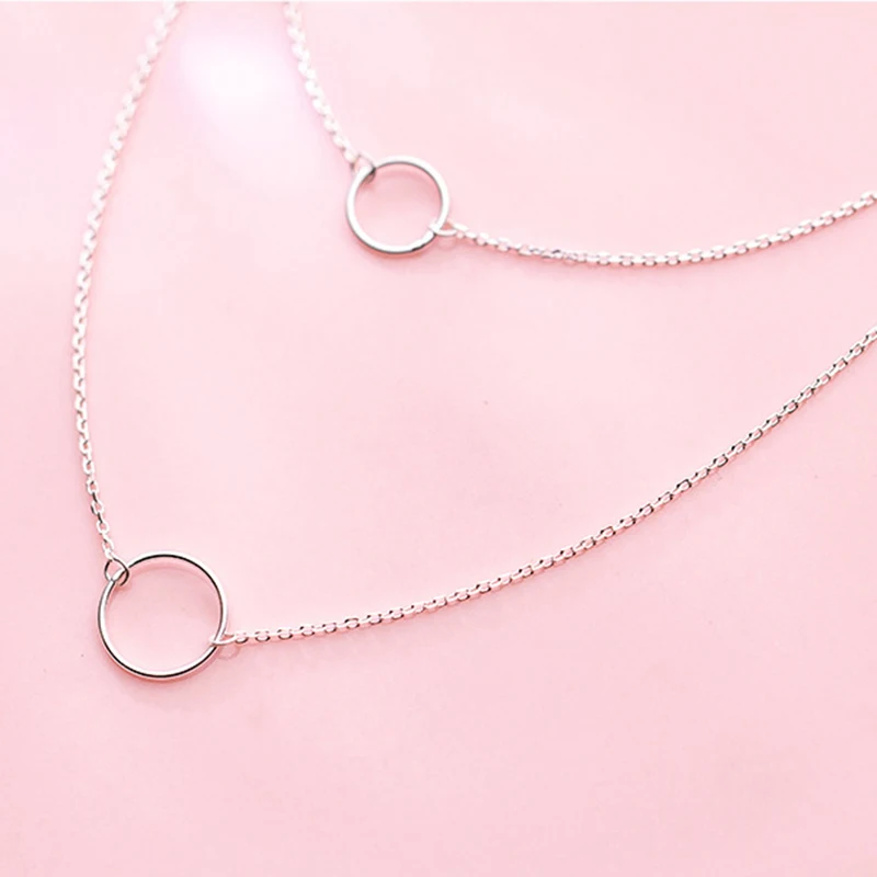 Женское колье с кулоном в стиле бохо многослойное ретро серебро 925|Ожерелья| |