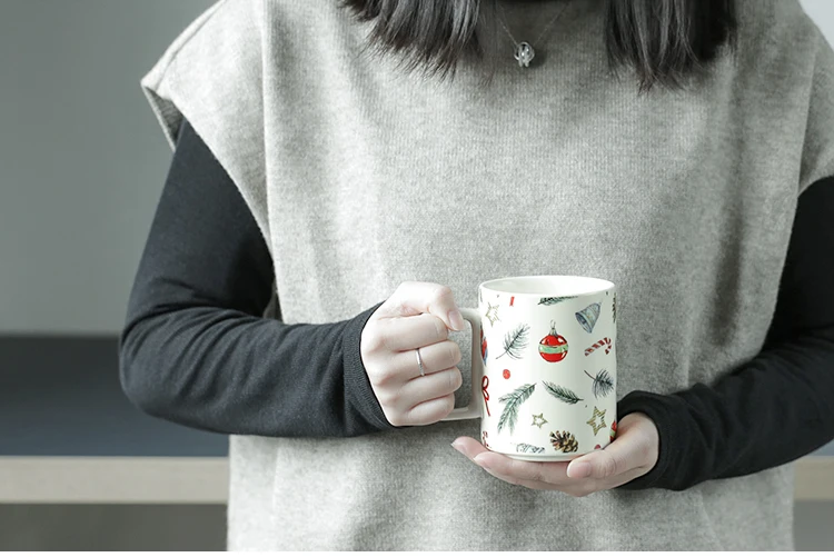 Рождественская Ретро сосновая игла бежевая кофейная кружка персонализированные