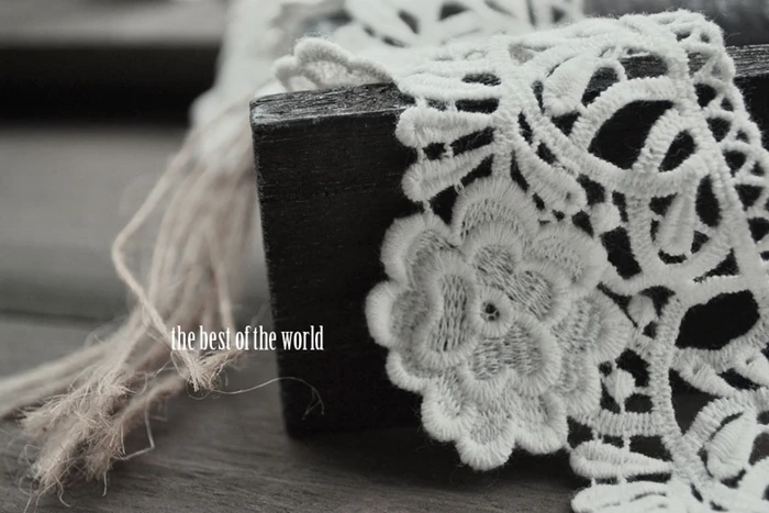 5.5 см ширина 10 ярдов/лот белый вышитый кружевной кант / отделка для одежды своими руками Оптовая цена Бесплатная доставка.