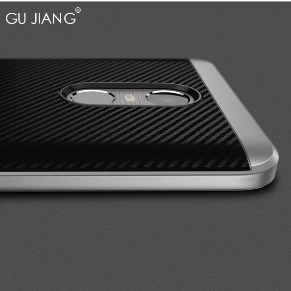 Роскошный брендовый чехол GU JIANG для Xiaomi Redmi Note 4 силиконовый двухслойный защитный
