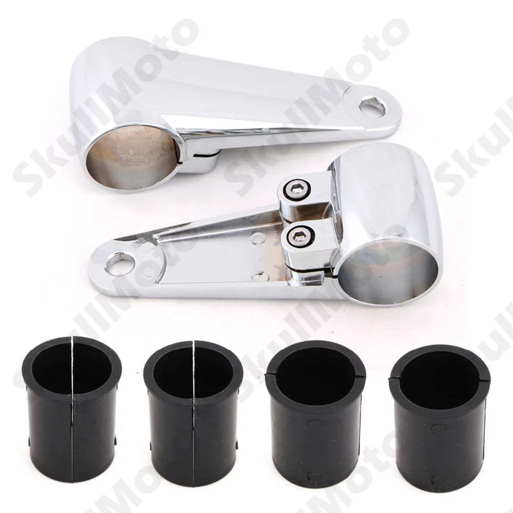 

Chrome Motorcycle Front Fork Headlight Bracket Fork Tube Side Mount Kit 35mm~41mm For Honda Yamaha Kawasaki Bikes Universal