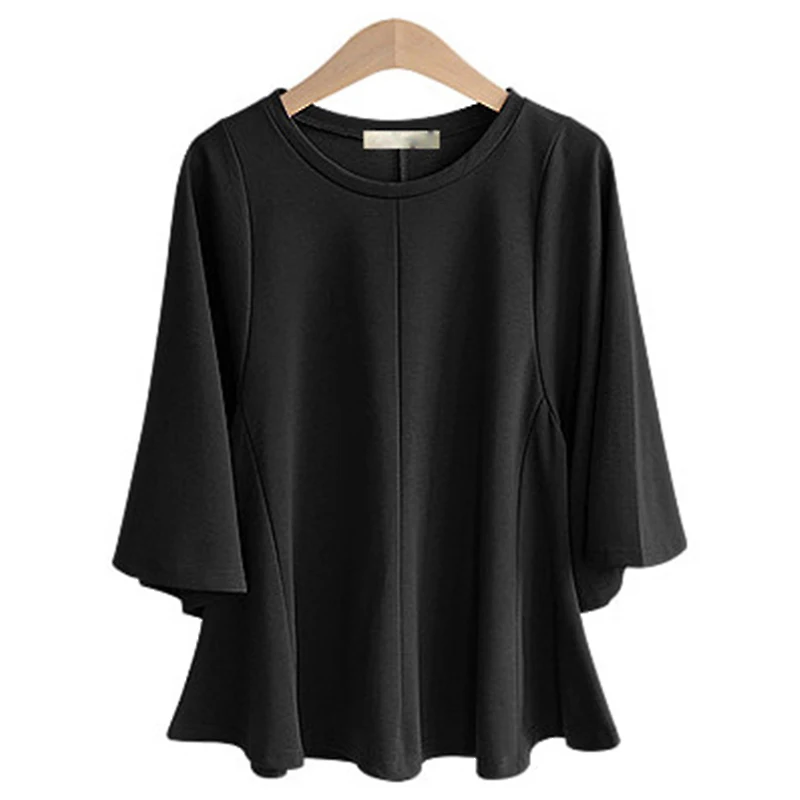 Футболка Trytree женская с круглым вырезом повседневный однотонный топ из