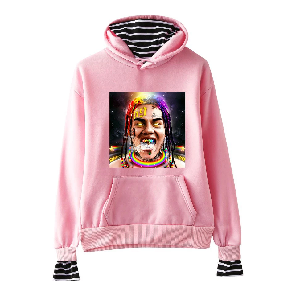 Толстовки 6ix9ine Idol Scunm Ganger популярный принт теплые толстовки с длинным рукавом