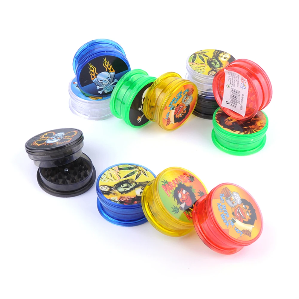 Дробилка из твердого пластика для трав и табака 12 шт./лот 60 мм|grinder accessories|grinder