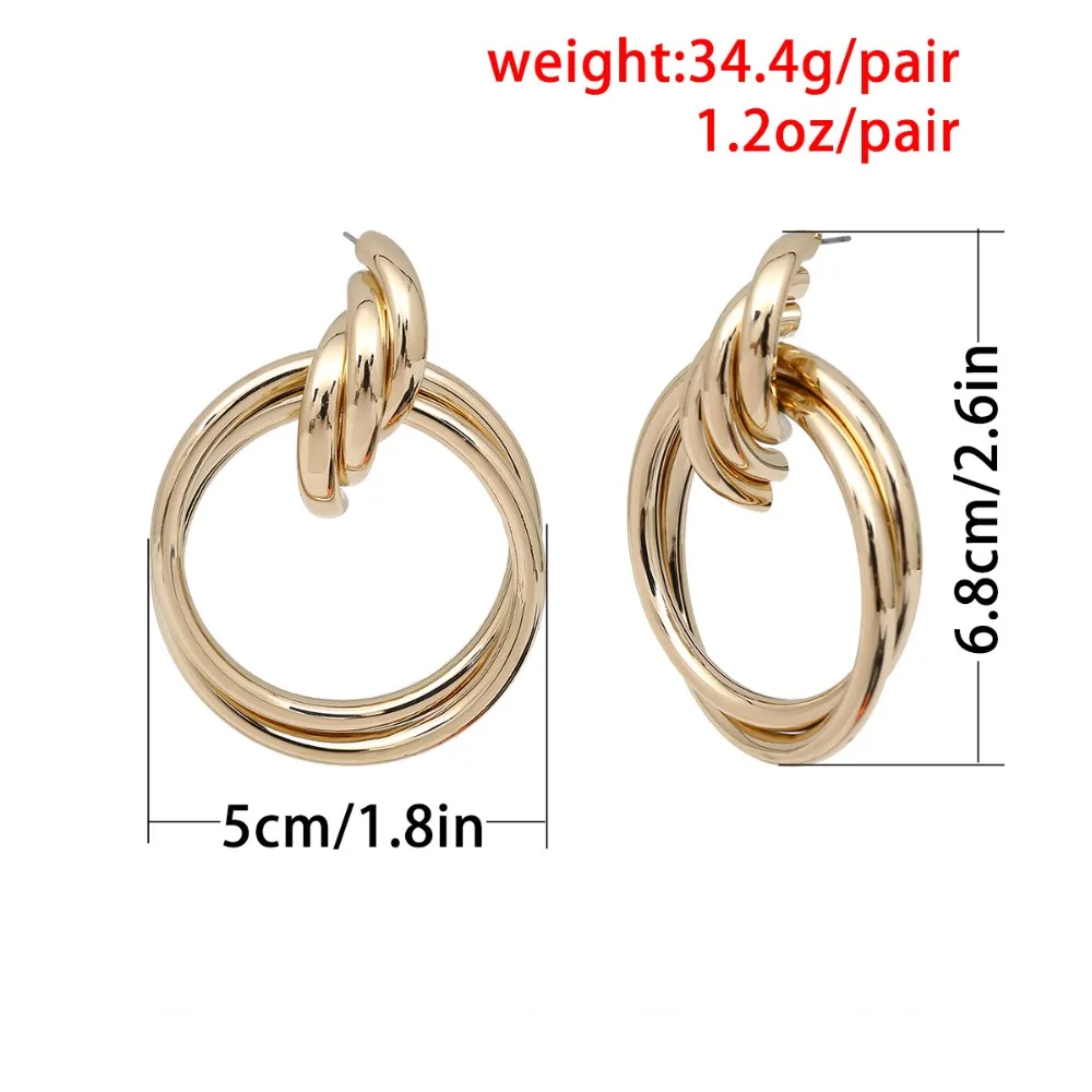 Женские и мужские сережки boucle d'oreille femme Brincos большие золотистые массивные