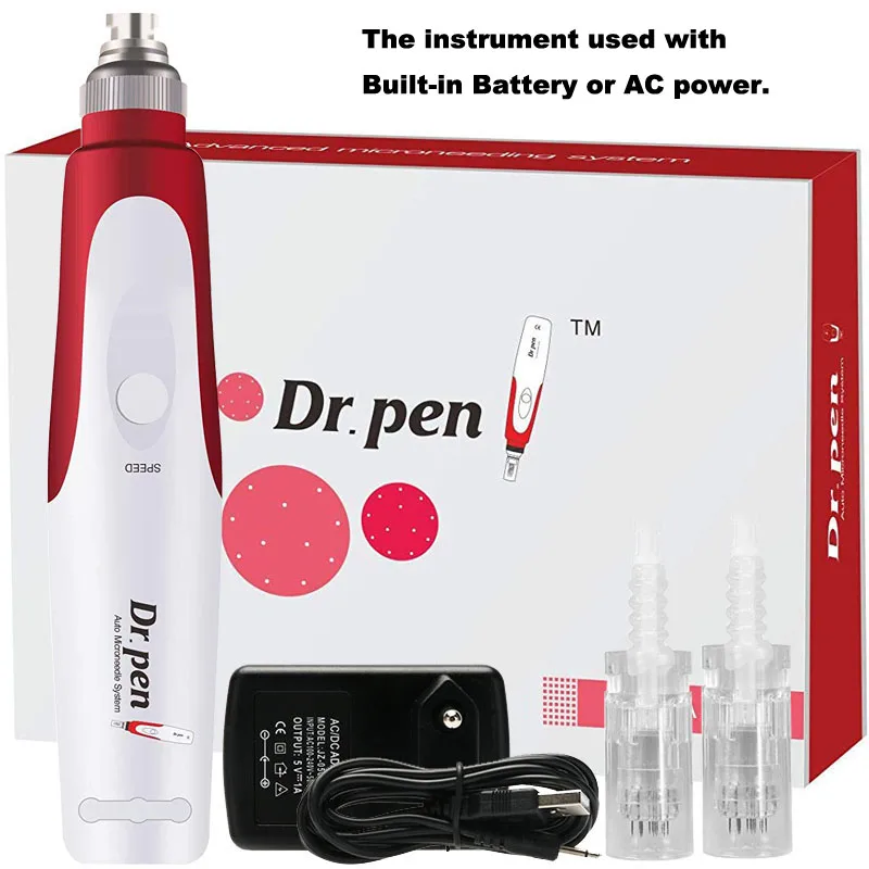 In battery(with box) Dr pen N2 электрическая профессиональная Антивозрастная маска шрам акне терапия кожи уход за лицом косметические инструменты - Цвет: In battery(with box)