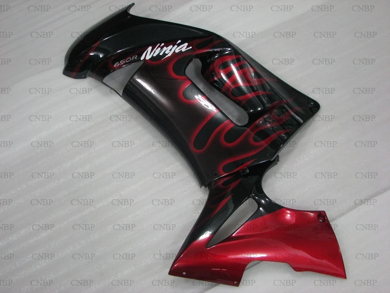 Обтекатели для Kawasaki ER 6F 06 07 2006 2008 с красным пламенем ER6F комплекты тела|Полные