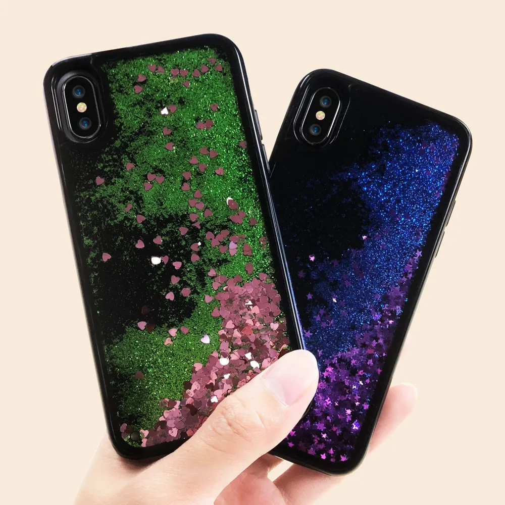 CASEIER Glitter Quicksand Case For iPhone 6 7 8 Plus X Soft TPU Edge Phone Cases 6S Girly Accessories |