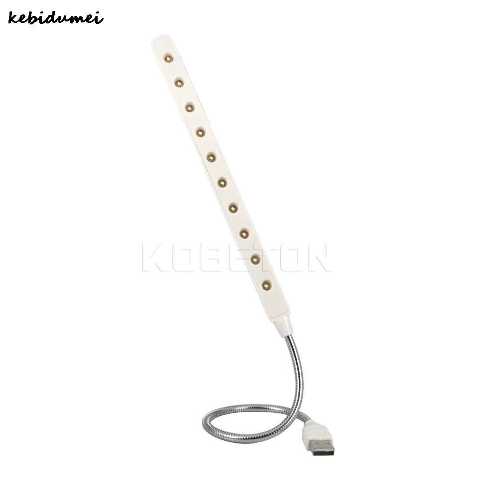 Kebidumei 2017 мини 10 светодиодный USB алюминиевый корпус лампы Яркий мягкий свет гибкий
