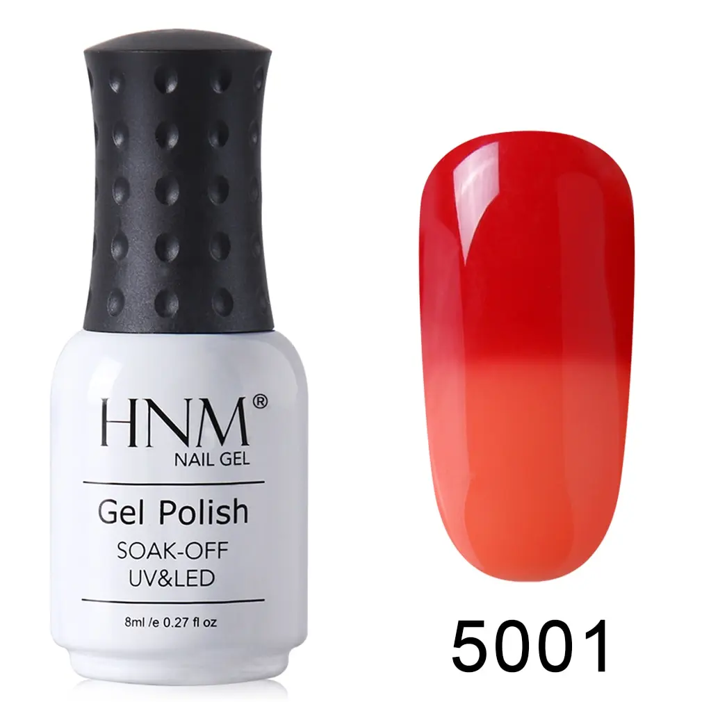 5001 HNM 8 мл изменение температуры Цветной Гель-лак для ногтей замачиваемый Лаки Хамелеон термо лак длительного действия искусство УФ маникюрный лак - Цвет: 5001