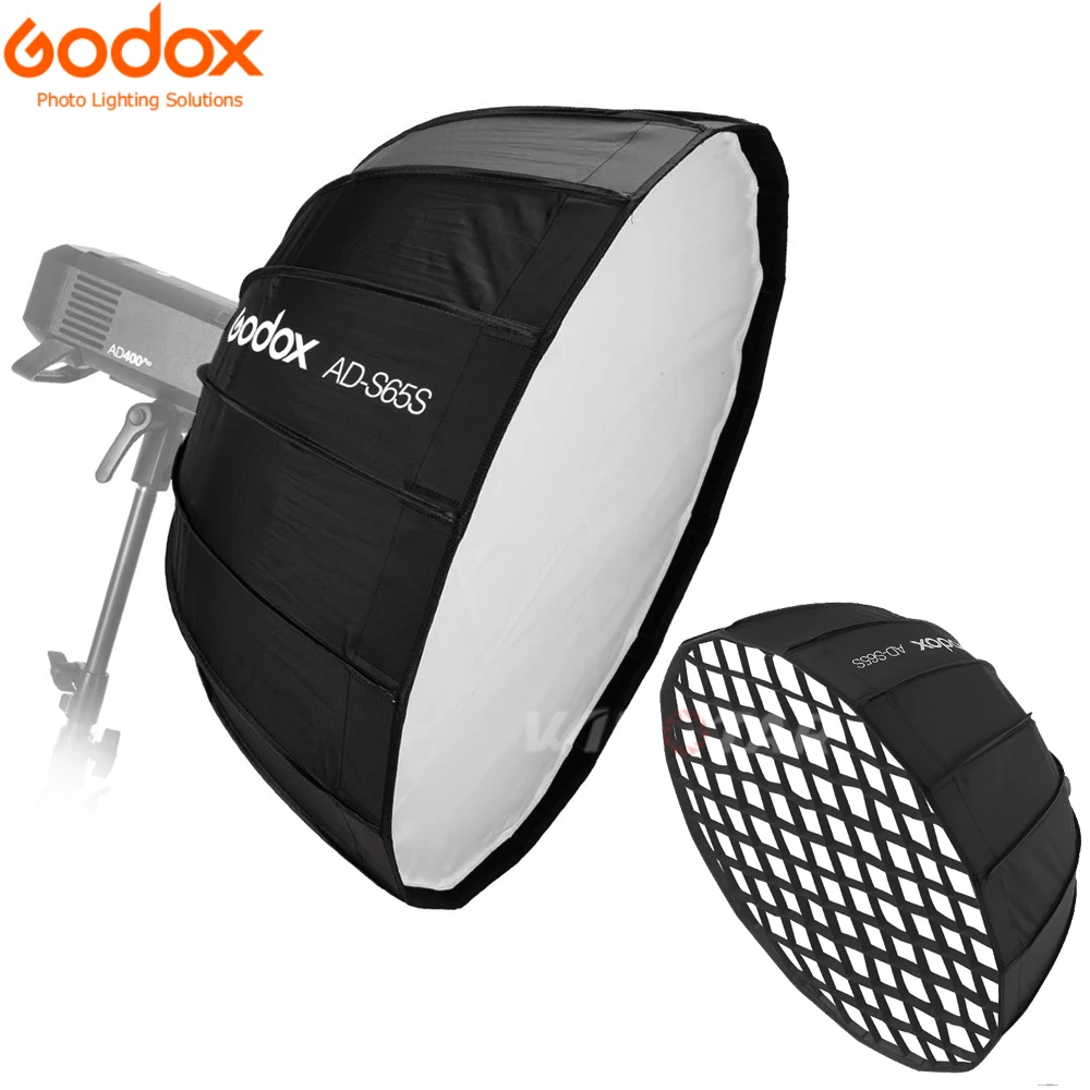 Godox AD S85S 85 см S65 65 белый или серебристый параболический софтбокс с сотовой сеткой
