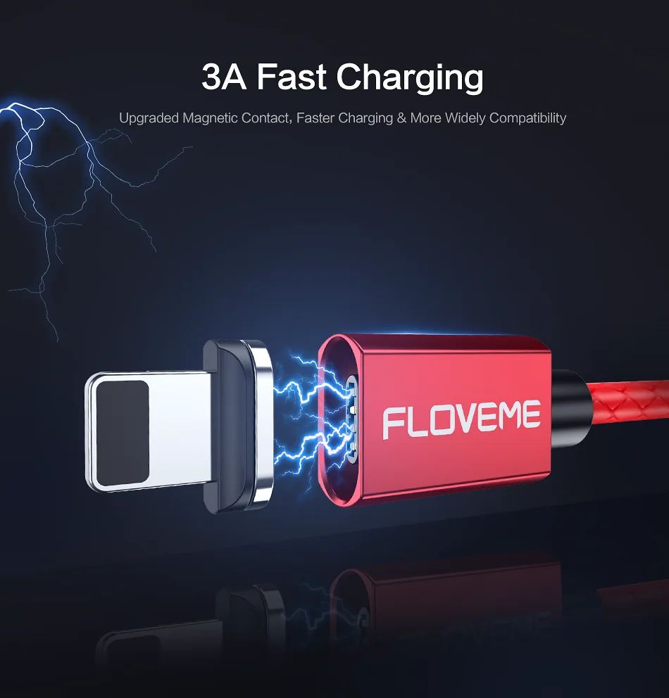 FLOVEME 3A Магнитный usb type-C кабель для iPhone X XS Max XR Быстрая зарядка Micro USB кабель зарядное устройство кабель для samsung S10 S9 S8 S7