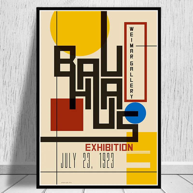 Bauhaus Ausstellung 1923 Weimer выставочный плакат, настенная художественная картина, плакаты и принты, холст, живопись для комнаты, домашний декор