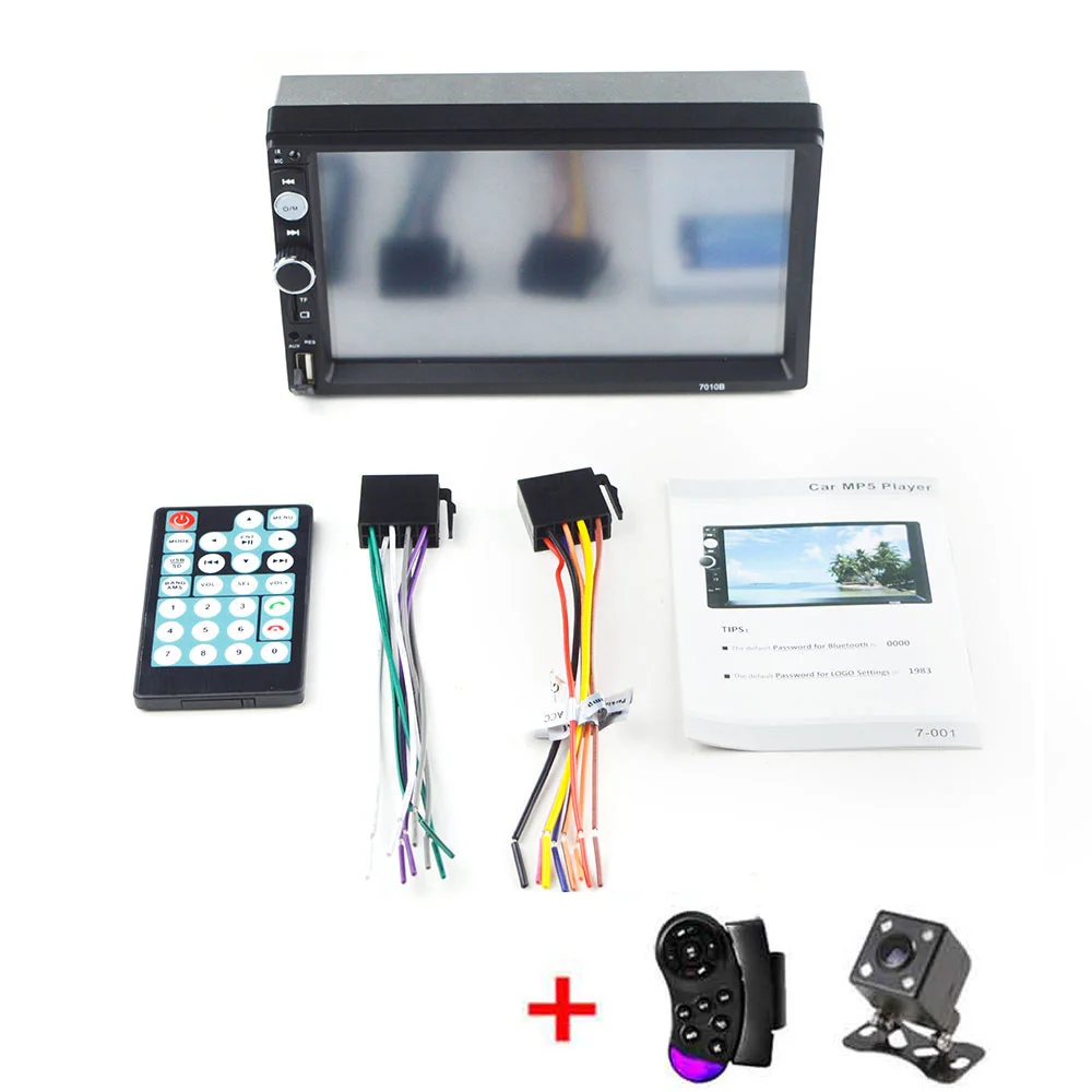 control and camera Автомагнитола 2 din плеер Зеркало Ссылка Авторадио общие модели автомобилей 7 ''дюймовый ЖК сенсорный экран Bluetooth Авто Стерео камера заднего вида - Цвет: control and camera
