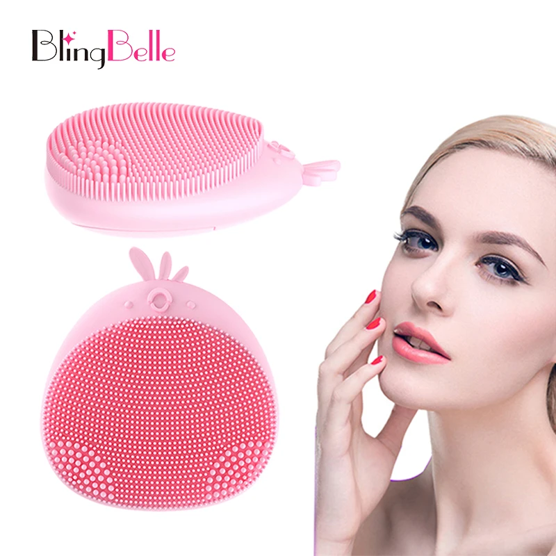 BlingBelle силиконовая мини электрическая Массажная щетка для очистки лица мытья