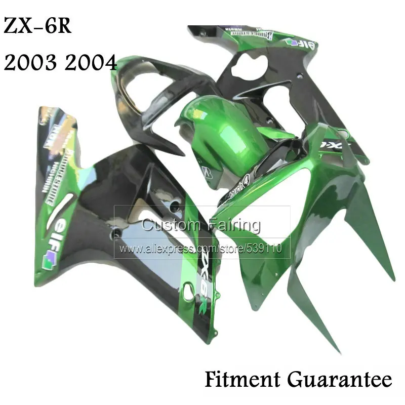Комплекты обтекателей из АБС пластика для Kawasaki zx6r zx 6r Ninja 03 04 2003 2004 металлические