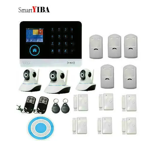 SmartYIBA беспроводная Wi Fi GSM SMS домашняя охранная система пожарной безопасности с