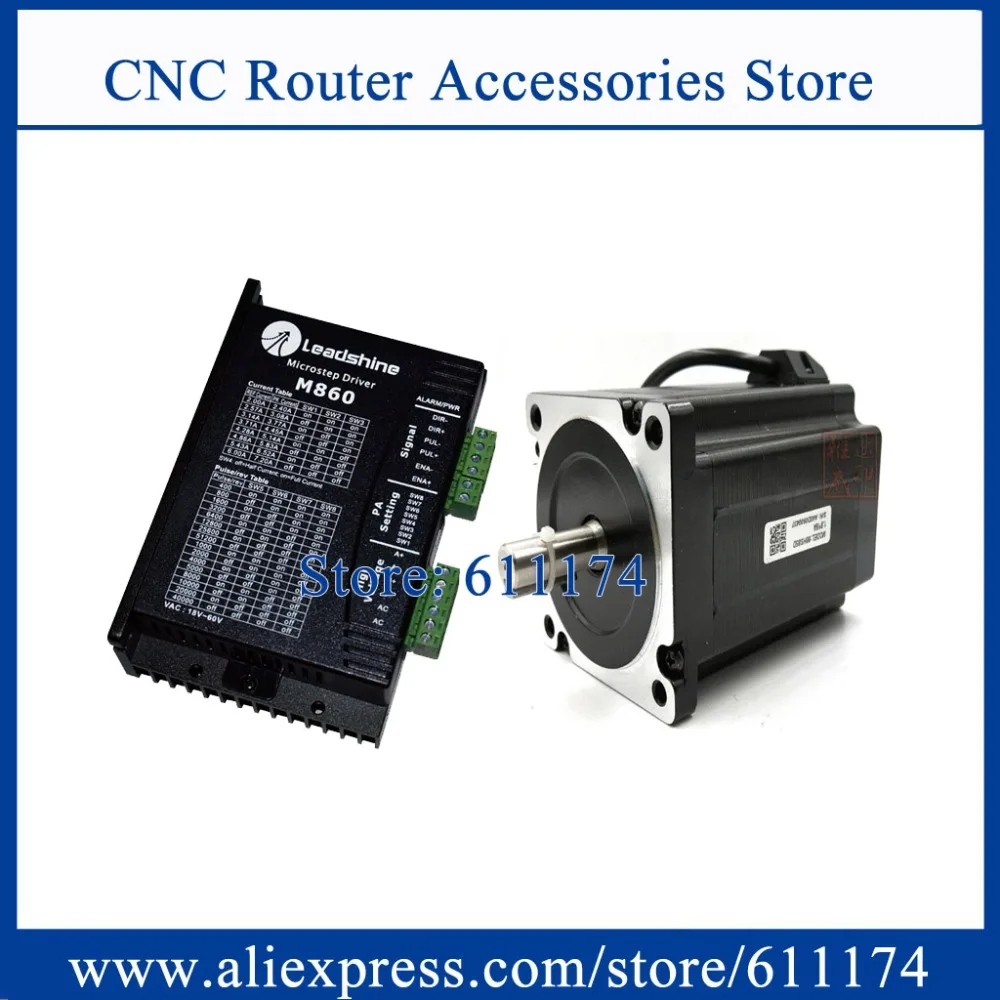 

Original Leadshine 2 phase stepper motor driver DMA860H/MA860C/DM860 + 86HS85D 8.5N.m/6.0A hybrid stepper motor with 4 wire