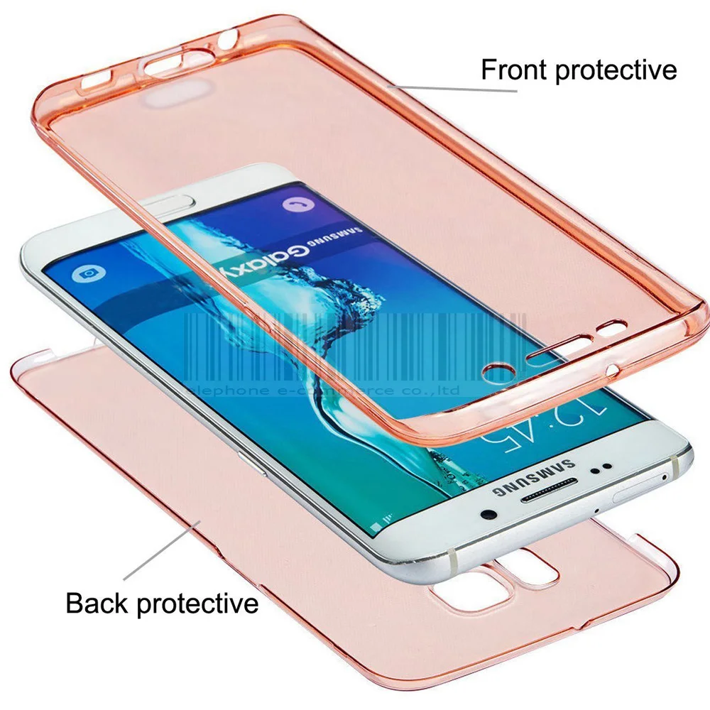360 Degree Full Coverage Protective Flexible Soft TPU GEL Front+Back Case Clear Cover For Samsung Galaxy Note 7 / FE 2017 |