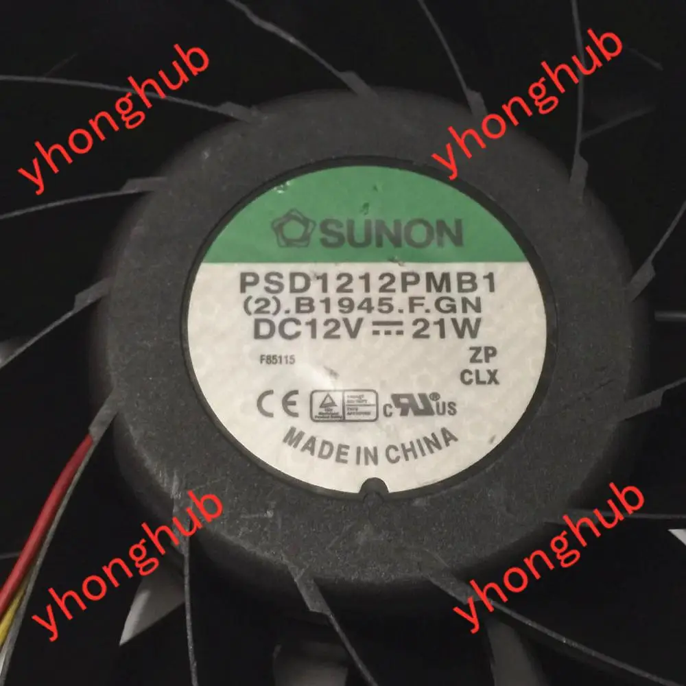 SUNON PSD1212PMB1 (2).B1945.F.GN DC 12V 21 Вт 3 провода 120x120x38 мм Сервер вентилятор охлаждения|square