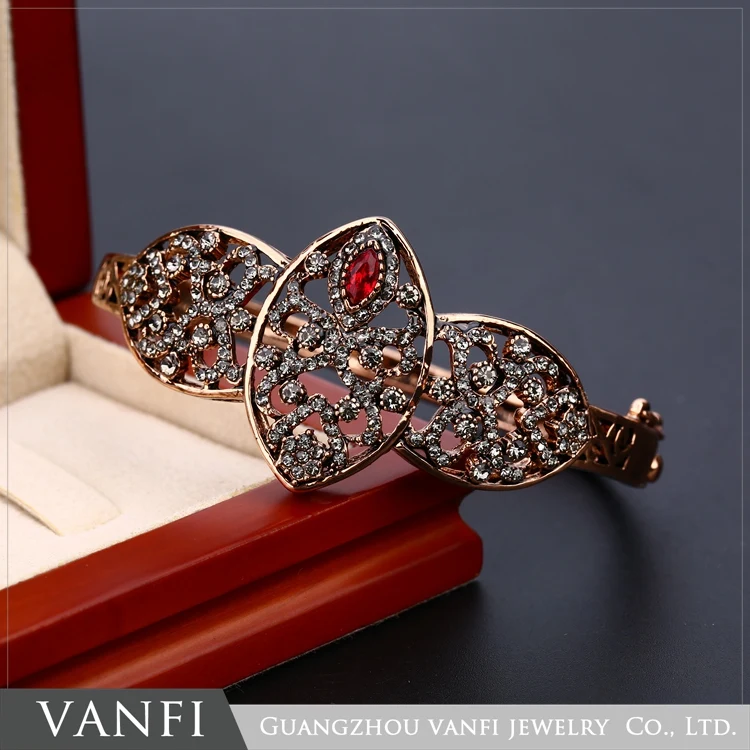 Женские винтажные античные золотые браслеты на запястье с турецким кристаллом |