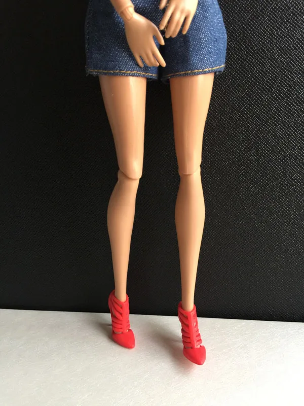 Кукольная обувь на высоком каблуке красного цвета для кукол Барби 1:6 BBI612|doll shoes|high
