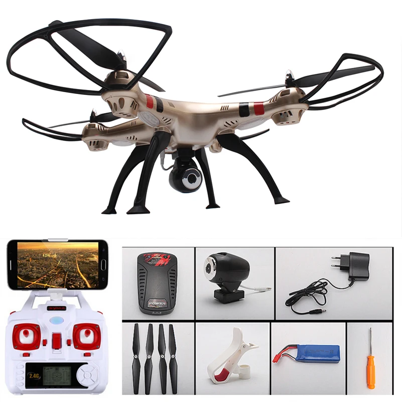 Квадрокоптер SYMA X8W 2 4 ГГц 6 осей Wi Fi HD камера|Радиоуправляемые вертолеты| |