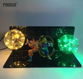 D Dragon Ball Son Goku и Vegeta bombes Luminaria светодиодный цветной ночник праздничный подарок комната декоративная светодиодная лампа в ЕС США Plug - Испускаемый цвет: D
