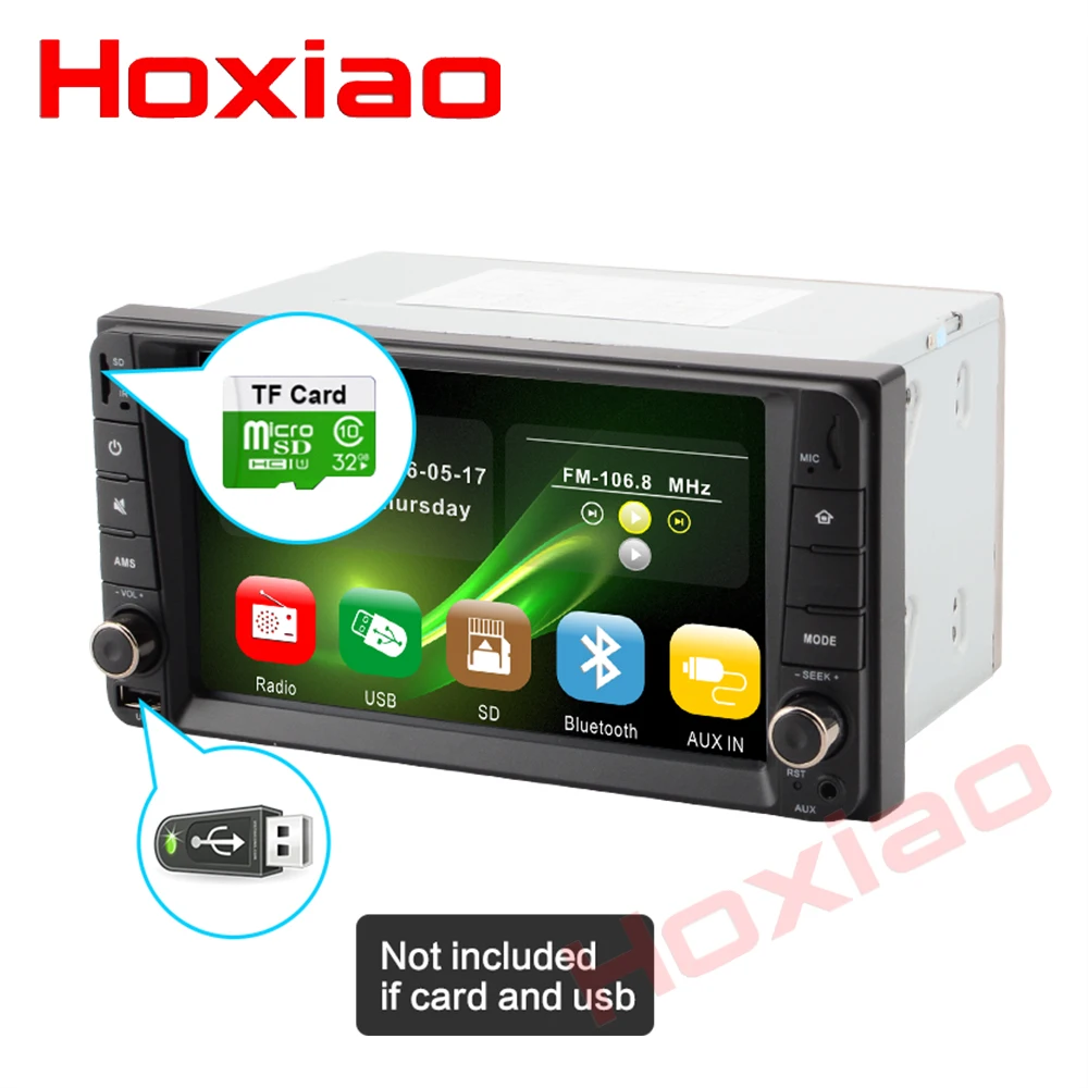 2din автомобильный MP5 без dvd плеера для Toyota 20*10 см Bluetooth 7 дюймов сенсорный экран SD FM MP4