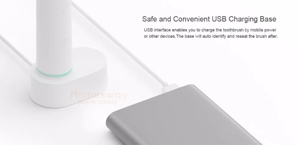 Xiaomi Mijia Smart Sonic электрическая зубная щетка Водонепроницаемая IPX7 приложение управление usb зарядка база сменный цвет круг дизайн