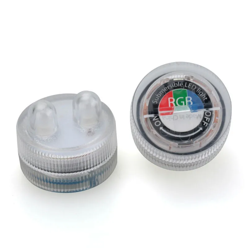 Водонепроницаемые мини светодиодные лампы для вечеринок с 2 светодиодами белый