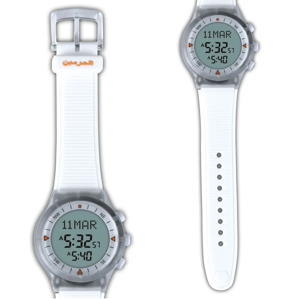

AL Harameen OriginMuslim Azan Sports Watch Prayer Wriste Watch High Elegant Waterproof Best Muslim Products 1pcs White Color