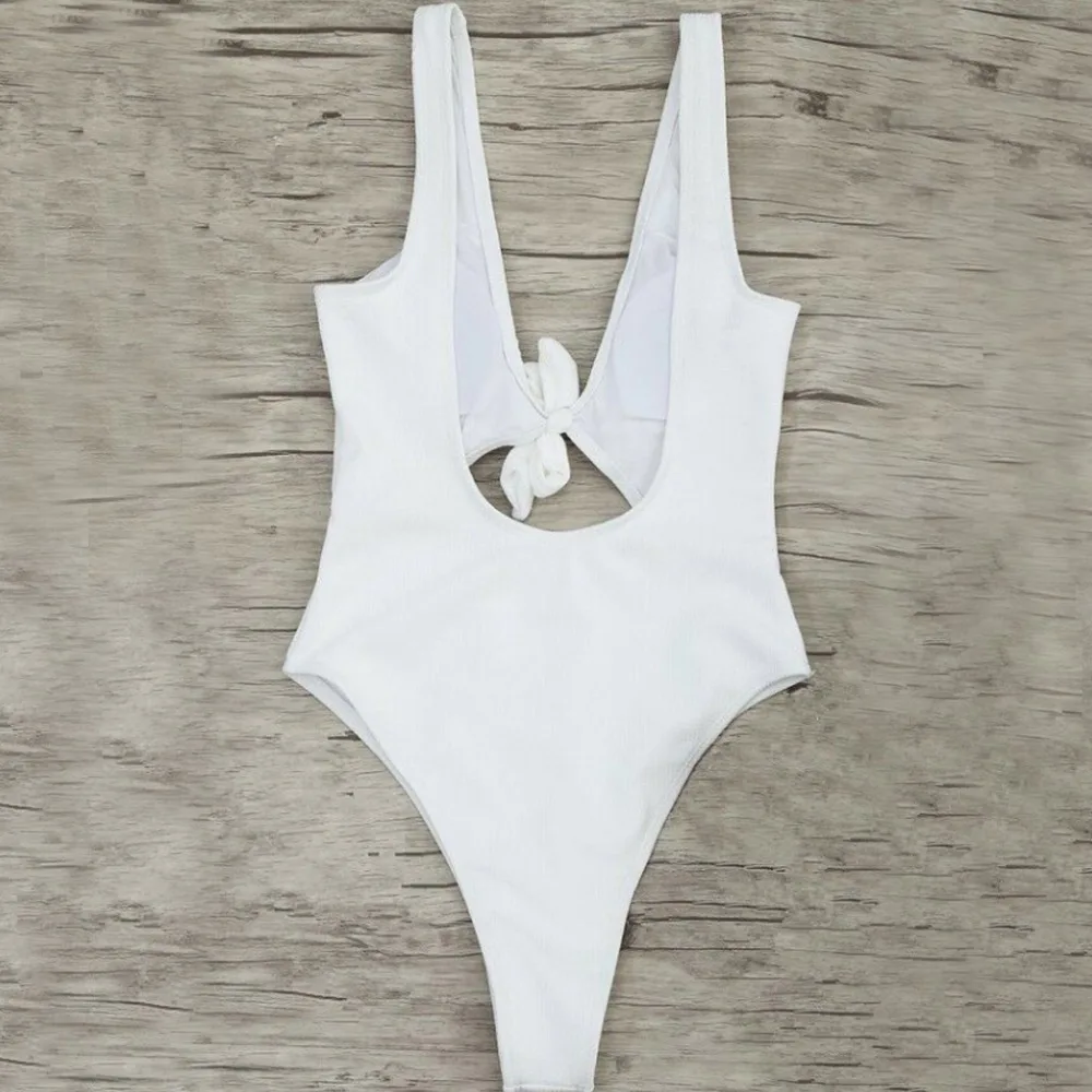 Новинка 2018 Цельный купальник женский сексуальный с высоким вырезом и открытой