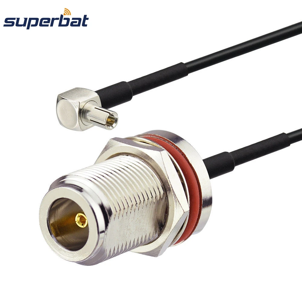 Соединительный кабель Superbat N Type с разъемом TS9 RA отрезок RG174 20 см для беспроводной