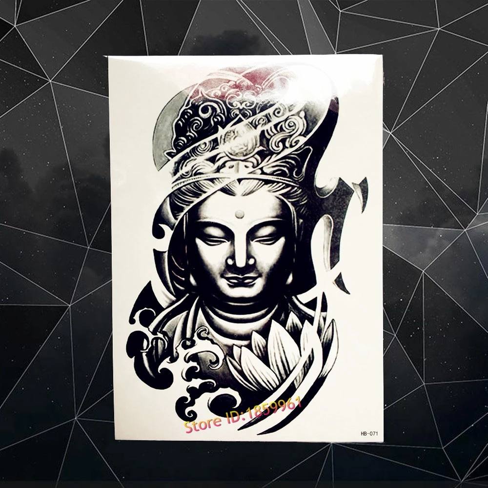 Китайские временные тату-наклейки с синими пионами женский боди-арт