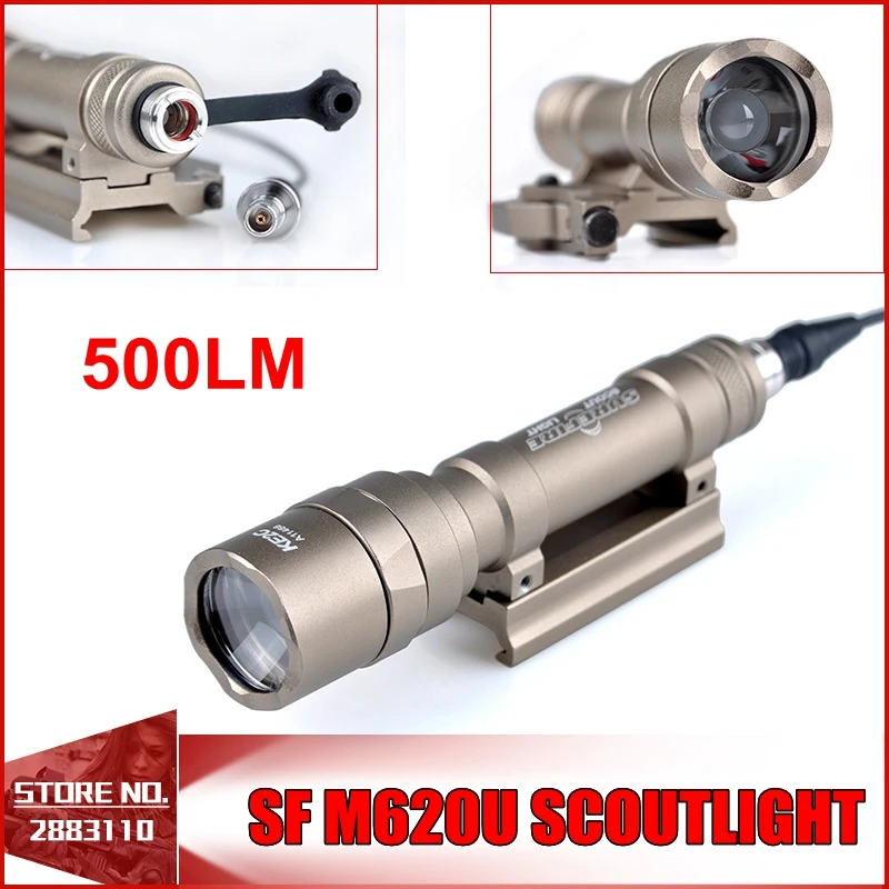 Element Airsoft Weapon SF M620U Tactical Flashlight  Full Version 500Lumen Weapon Pistol Lights EX357 Waterproof And Shockproof
