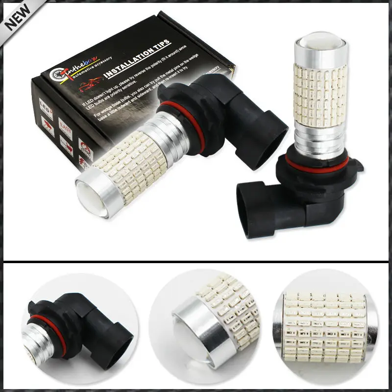 2pcs Brilliant Red 144-SMD-3014 High Power 9005 HB3 9145 H10 LED Bulbs For car Beam/Daytime Running Lights/Fog Lamps | Автомобили и