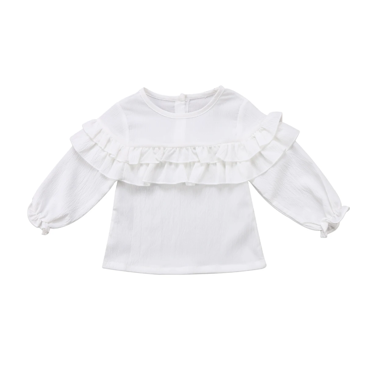 PUDCOCO Brand Ruffle Solid Color Top Toddler Newborn Shirts Baby Girl Kid Flounce Blouse Clothes Shirt 0-3T | Мать и ребенок