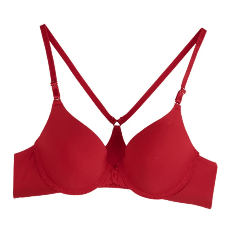 Застежка спереди Для женщин бюстгальтер чашечки расположены рядом пуш ап Y с