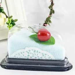 blue Милое полотенце в форме торта, креативные полотенца, рождественские подарки на день рождения, подарок на день рождения ребенка, День Святого Валентина, свадебный подарок для гостя вечерние сувениры - Цвет: blue