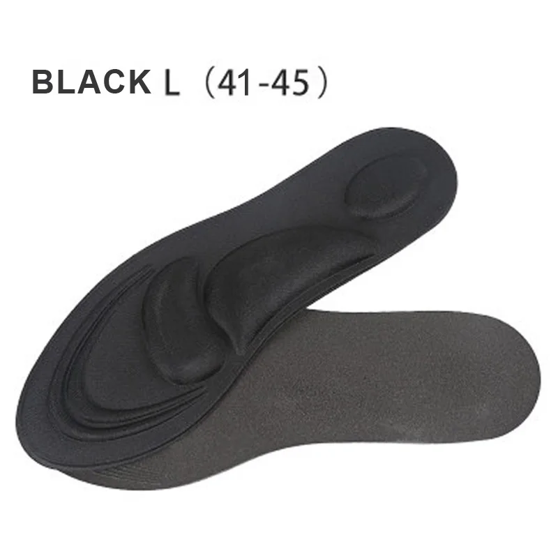 Black L EU 41-45 EiD 4D массажные стельки, мягкая губка, поддержка свода стопы, ортопедические внутренние подушечки для обуви, обувь на высоком каблуке для мужчин и женщин, амортизирующие подошвы - Цвет: Black L EU 41-45