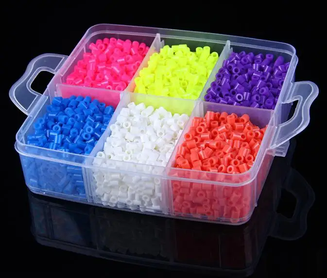 Perler Beads 9000 шт. в коробке набор 5 мм Hama предохранители 6 шаблонов + железная бумага 3