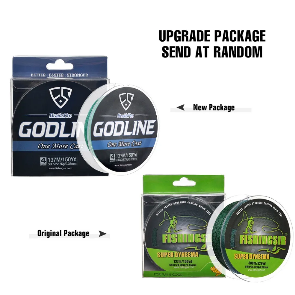 FISHINGSIR GODLINE леска 500 м 8 нитей плетеная леска мультифиламентная PE леска 30 40 50 80 100 120LB морская