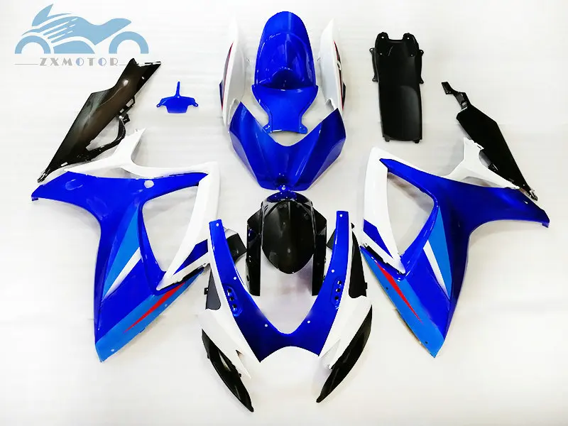Набор обтекателей для мотоциклов Suzuki GSXR 600 06 07 K6 GSXR600 750 2006 2007 синий белый|Полные