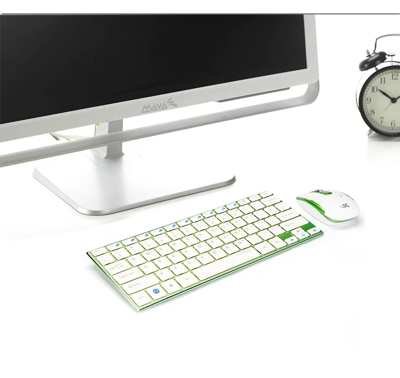 MAORONG TRADING Мини Беспроводная Оптическая Мышь Тонкий Алюминиевый Чехол Для imac Набор